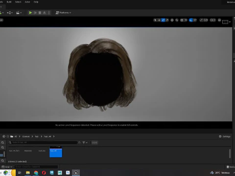 Cheveux courts f&eacute;minins Modèle 3D