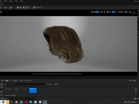Cheveux courts f&eacute;minins Modèle 3D
