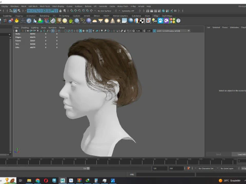Cheveux courts f&eacute;minins Modèle 3D