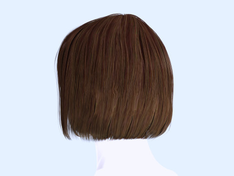Female Bob Hair 3D 模型