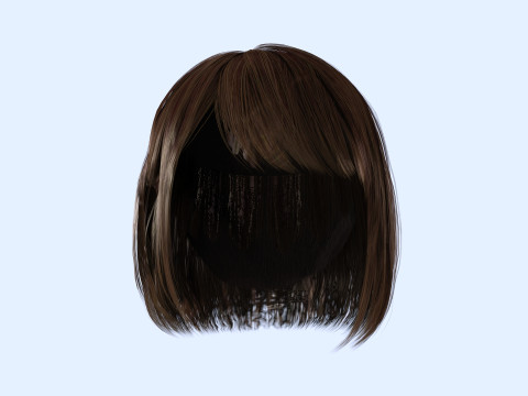 Female Bob Hair 3D 模型