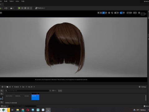 Female Bob Hair 3D 模型