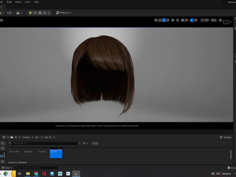 Female Bob Hair 3D Model