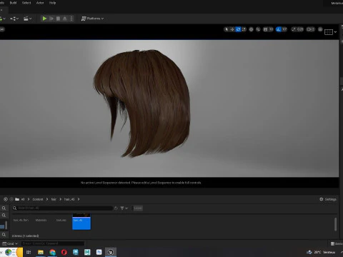Female Bob Hair 3D Model