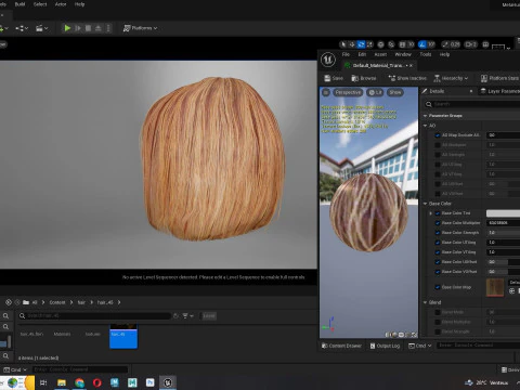 Female Bob Hair 3D Model
