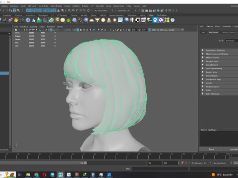 Female Bob Hair 3D 模型