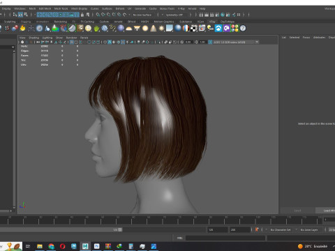 Female Bob Hair 3D 模型