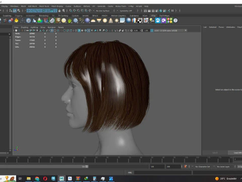 Female Bob Hair 3D Model