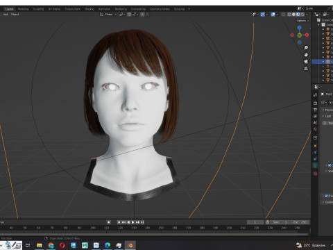 Female Bob Hair 3D 模型