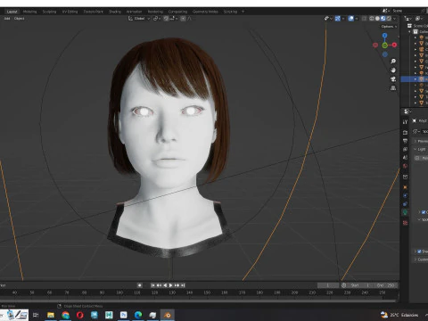 Female Bob Hair 3D Model