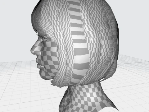 Female Bob Hair 3D Model