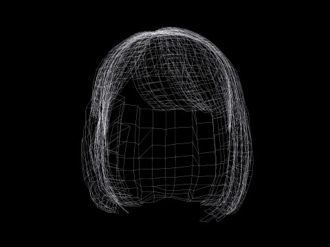 Female Bob Hair 3D Model