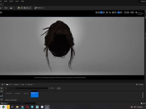 Female Curly Bun Hair 3D-Modell