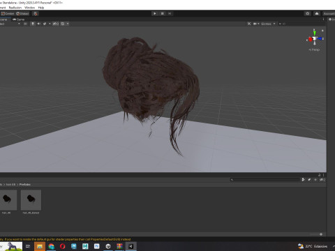 Female Curly Bun Hair 3D-Modell