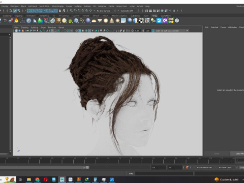 Female Curly Bun Hair 3D-Modell