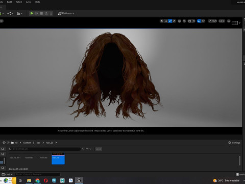 Realistic Female Curly Hair Modello 3D
