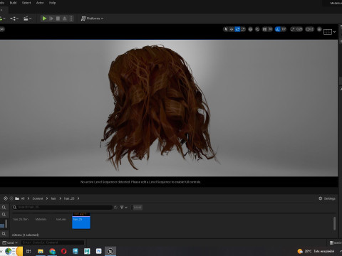 Realistic Female Curly Hair Modello 3D