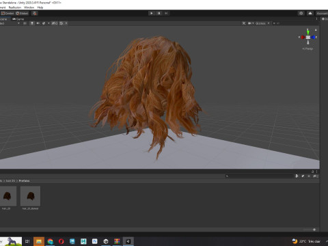 Realistic Female Curly Hair Modello 3D