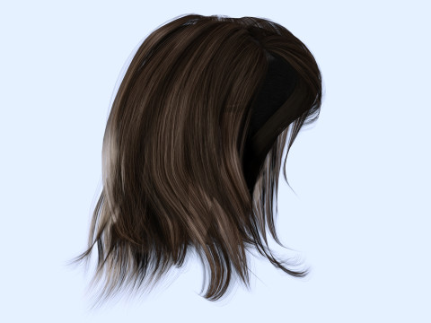 Female Hairstyle 3D Model