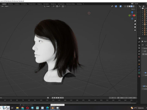 Female Hairstyle 3D Model