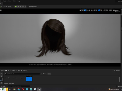 Female Hairstyle 3D Model