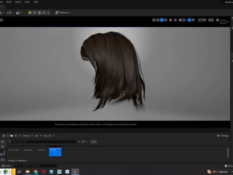 Female Hairstyle 3D Model