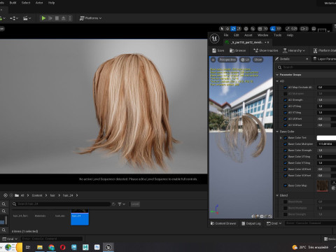 Female Hairstyle 3D Model