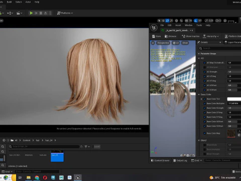 Female Hairstyle 3D Model