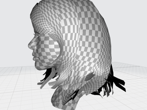 Female Hairstyle 3D Model