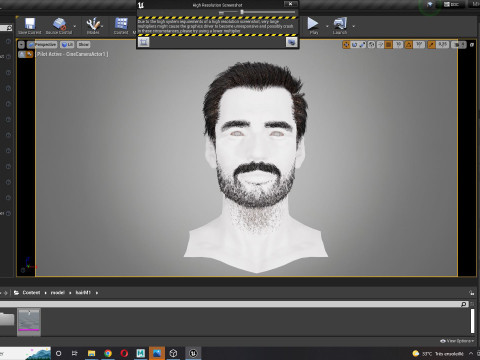Realistic Hair Beard brows mustache p1 3Dモデル