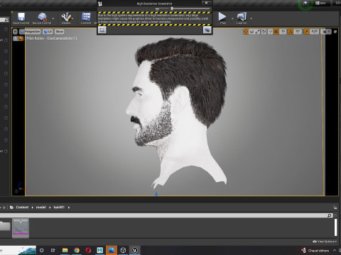 Realistic Hair Beard brows mustache p1 3Dモデル
