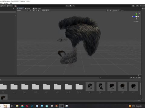 Realistic Hair Beard brows mustache p1 3Dモデル