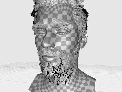 Realistic Hair Beard brows mustache p1 3Dモデル