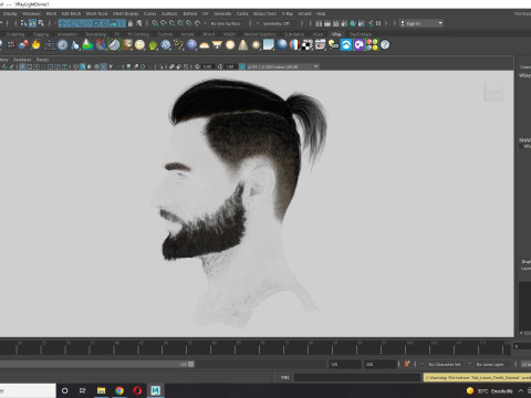 Realistic Hair Beard brows mustache p2 Modelo 3D