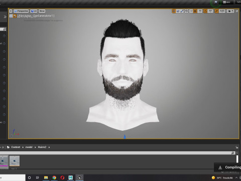 Realistic Hair Beard brows mustache p2 Modelo 3D