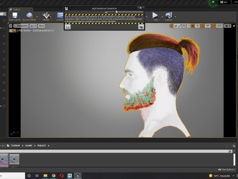 Realistic Hair Beard brows mustache p2 Modelo 3D
