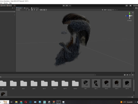 Realistic Hair Beard brows mustache p3 Model 3D