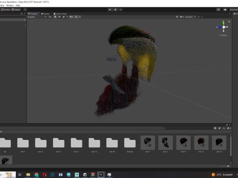 Realistic Hair Beard brows mustache p3 Model 3D