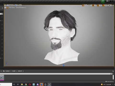 Realistic Hair Beard brows mustache p4 3D मॉडल