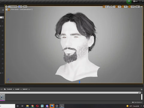 Cabelo realista, barba, sobrancelhas, bigode p4 Modelo 3D