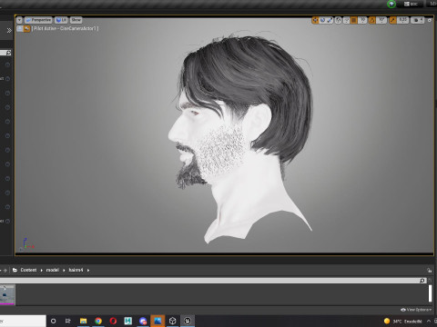 Realistic Hair Beard brows mustache p4 3D मॉडल