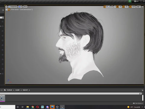 Cabelo realista, barba, sobrancelhas, bigode p4 Modelo 3D