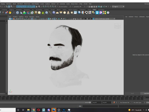 Realistic Hair Beard brows mustache p5 3D Model