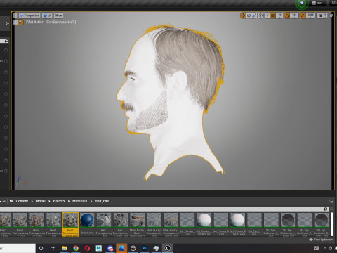 Realistic Hair Beard brows mustache p5 3D-Modell