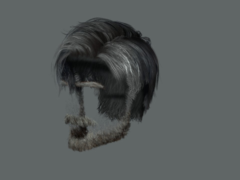 Realistic Hair Beard brows mustache p6 Modelo 3D