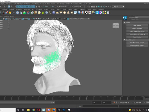Realistic Hair Beard brows mustache p6 Modelo 3D