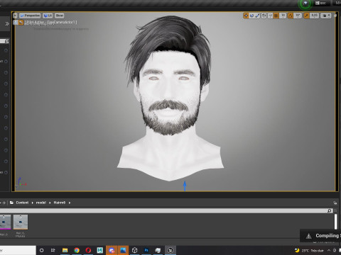 Realistic Hair Beard brows mustache p6 Modelo 3D