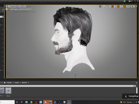 Realistic Hair Beard brows mustache p6 Modelo 3D