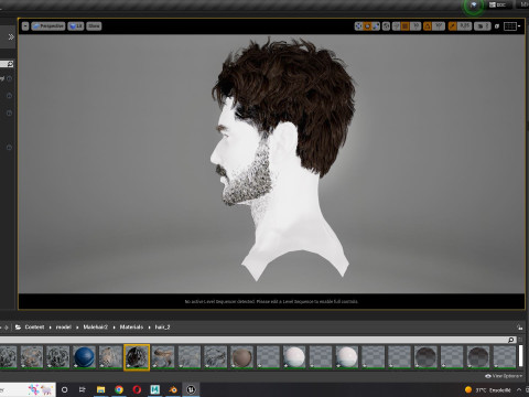 Realistic Hair Beard brows mustache 3D 모델