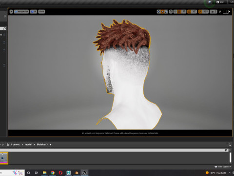 Realistic Hair Male Beard brows mustache p8 card 3Dモデル